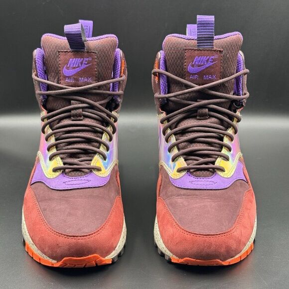 Nike Wmns Air Max 1 Mid Sneakerboot 'Deep Burgundy Iridescent' - Picture 2 of 10